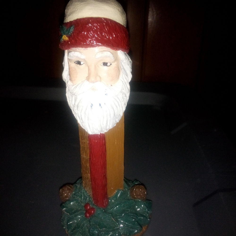 Handpainted resin santa
